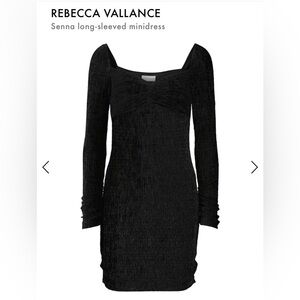 Rebecca Vallance Senna Long-Sleeve Black Minidress Size 2 LBD